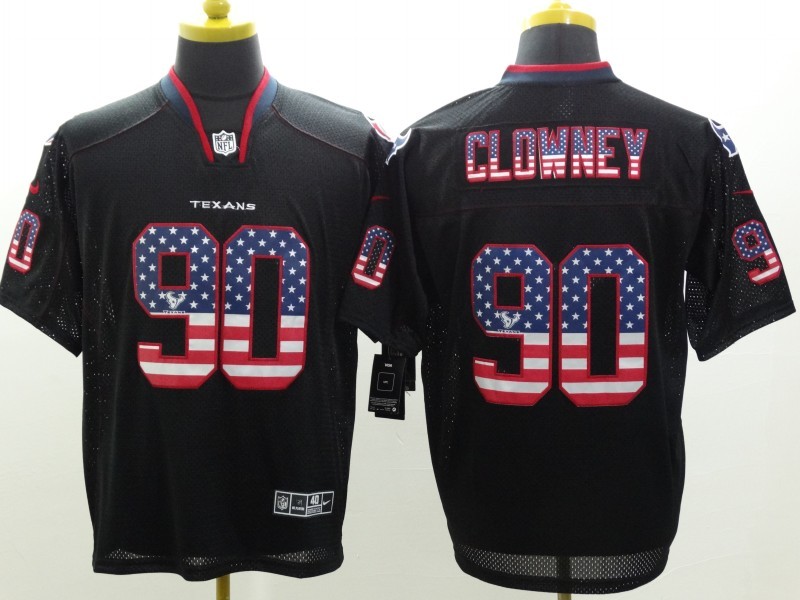 Men's Houston Texans Jadeveon Clowney #90 Black Jersey